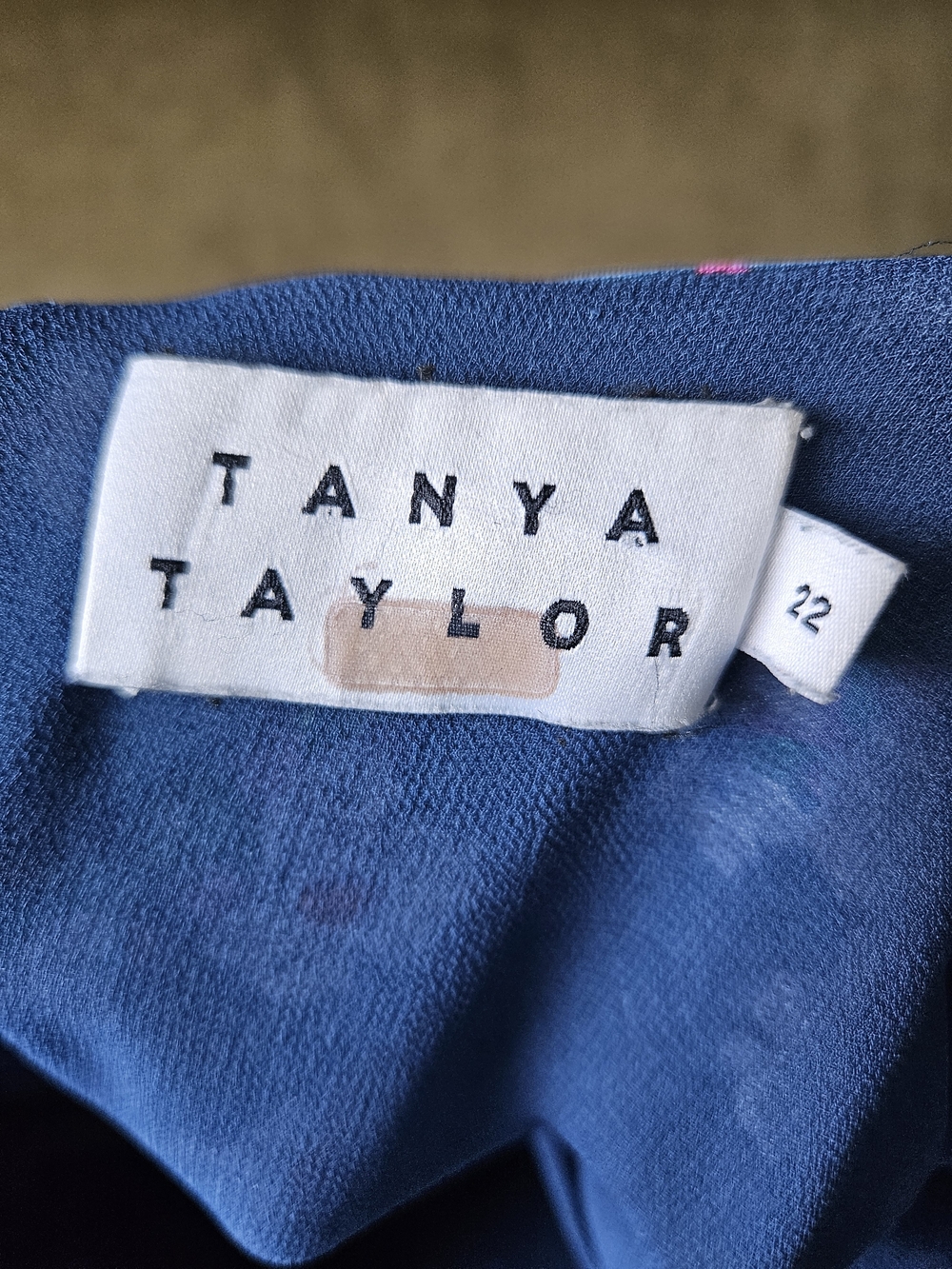 Tanya Taylor Silk Navy Floral Shift Dress - Picture 9 of 13